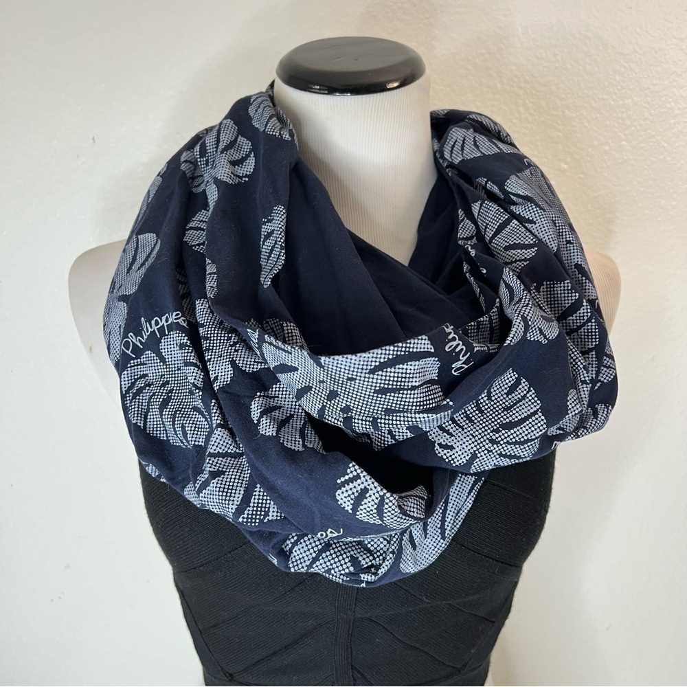 NEW Philippines Infinity Scarf Navy Blue